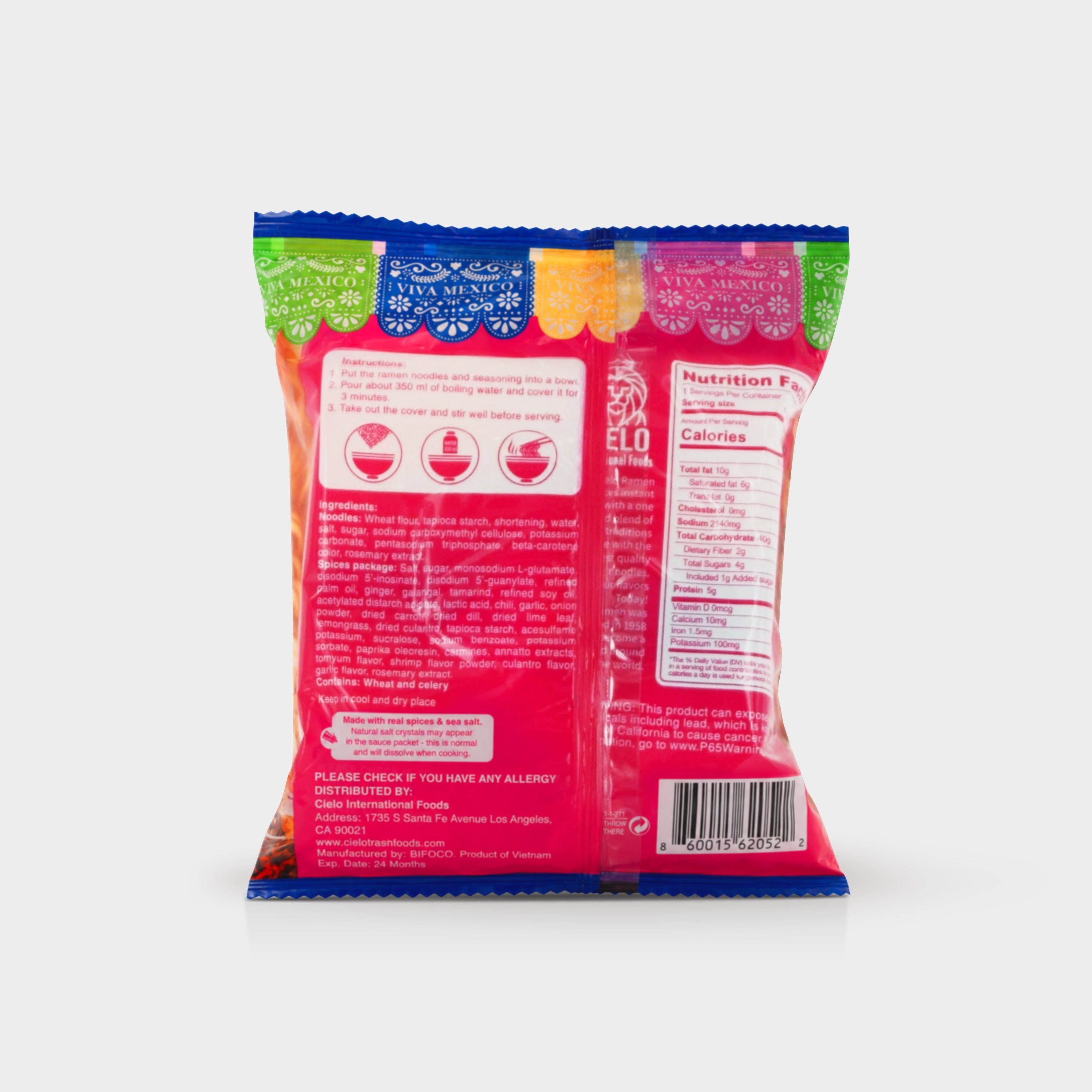 Mariscos Seafood Flavor Instant Ramen Noodle Soup (6-Pack Bag)