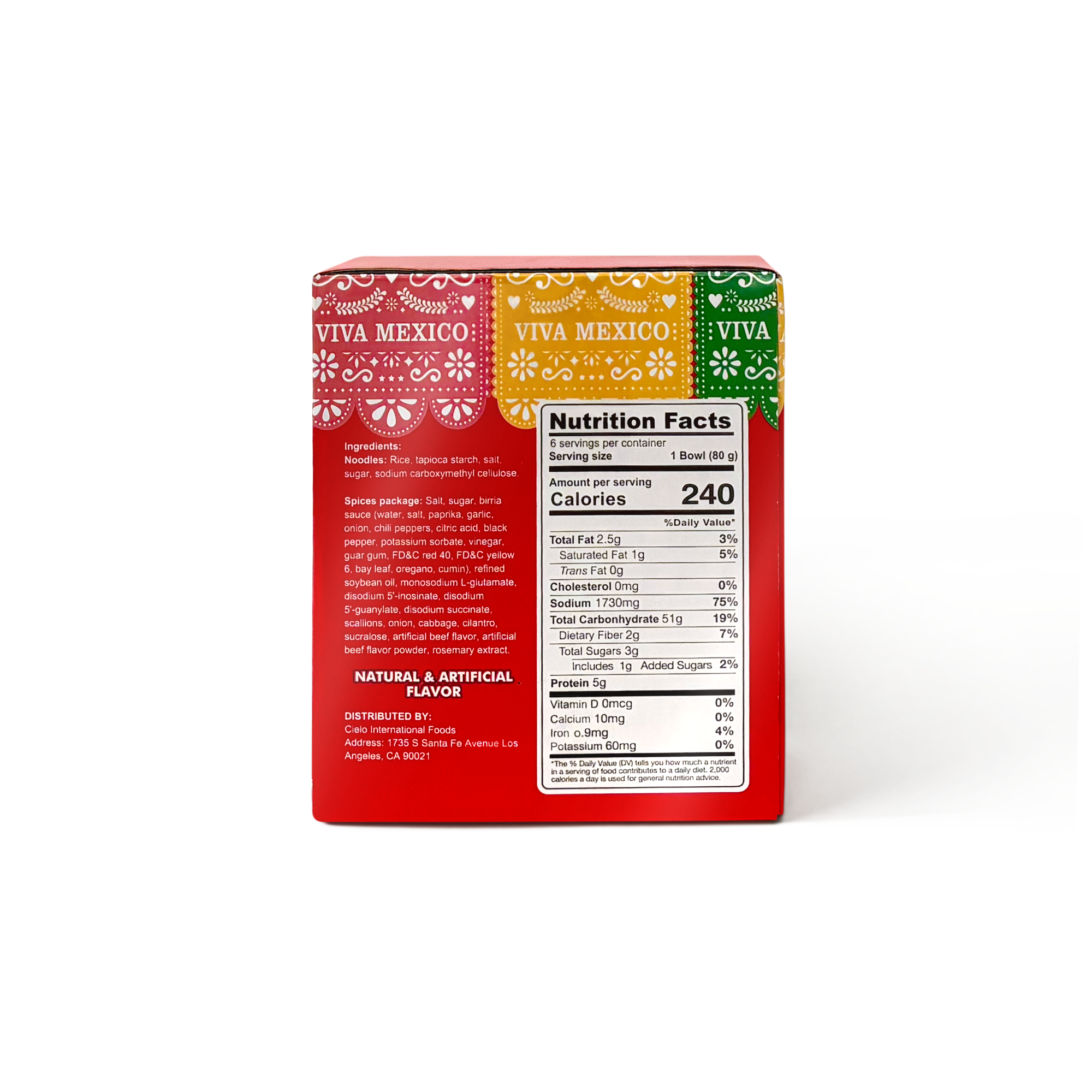 Pho Birria Instant Ramen Noodle Soup (6-Pack)