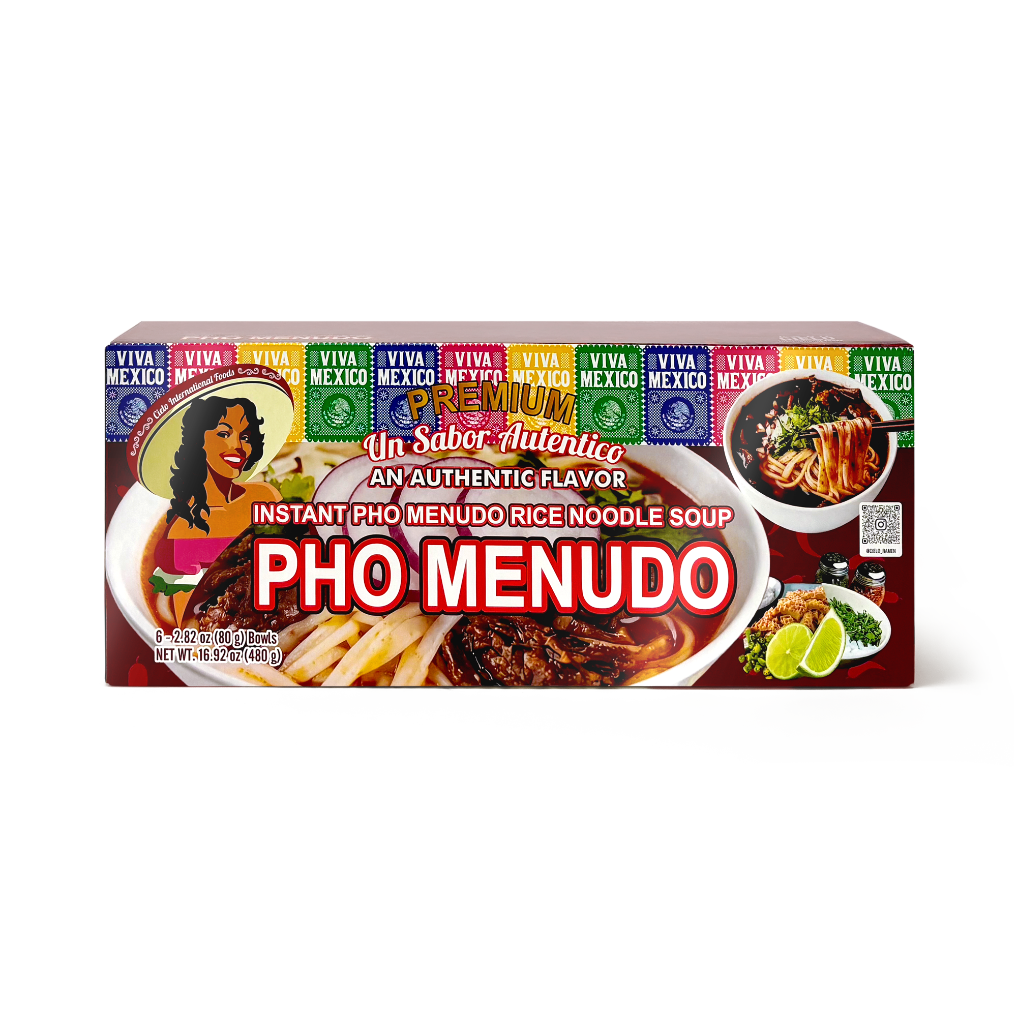 Pho Menudo Instant Ramen Noodle Soup (6-Pack)