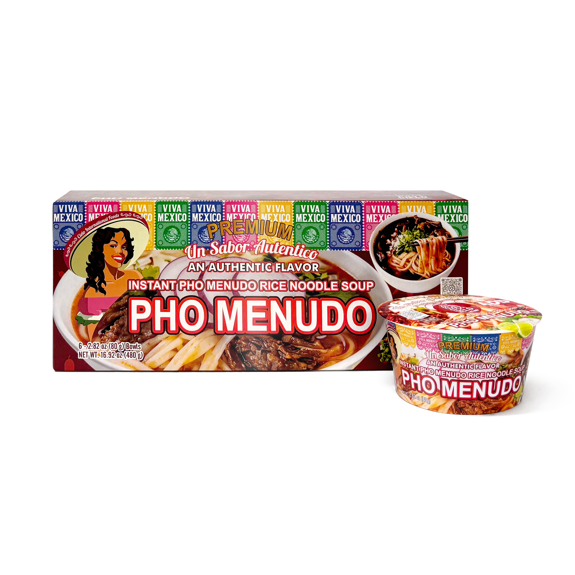 Pho Menudo Instant Ramen Noodle Soup (6-Pack)