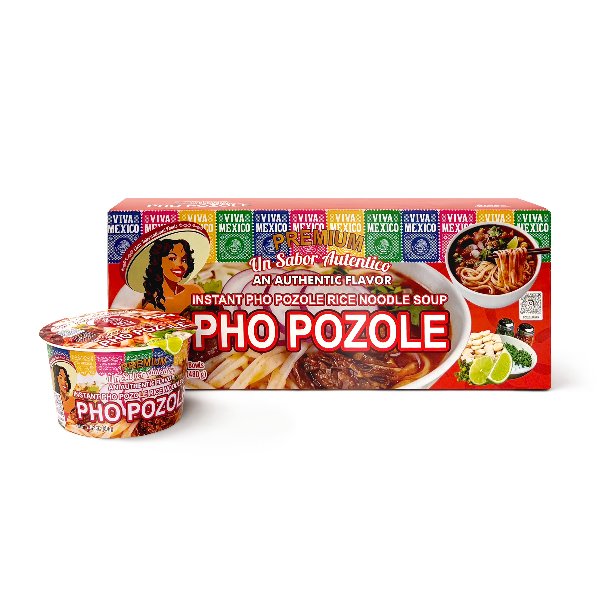 Pho Pozole Instant Ramen Noodle Soup (6-Pack)