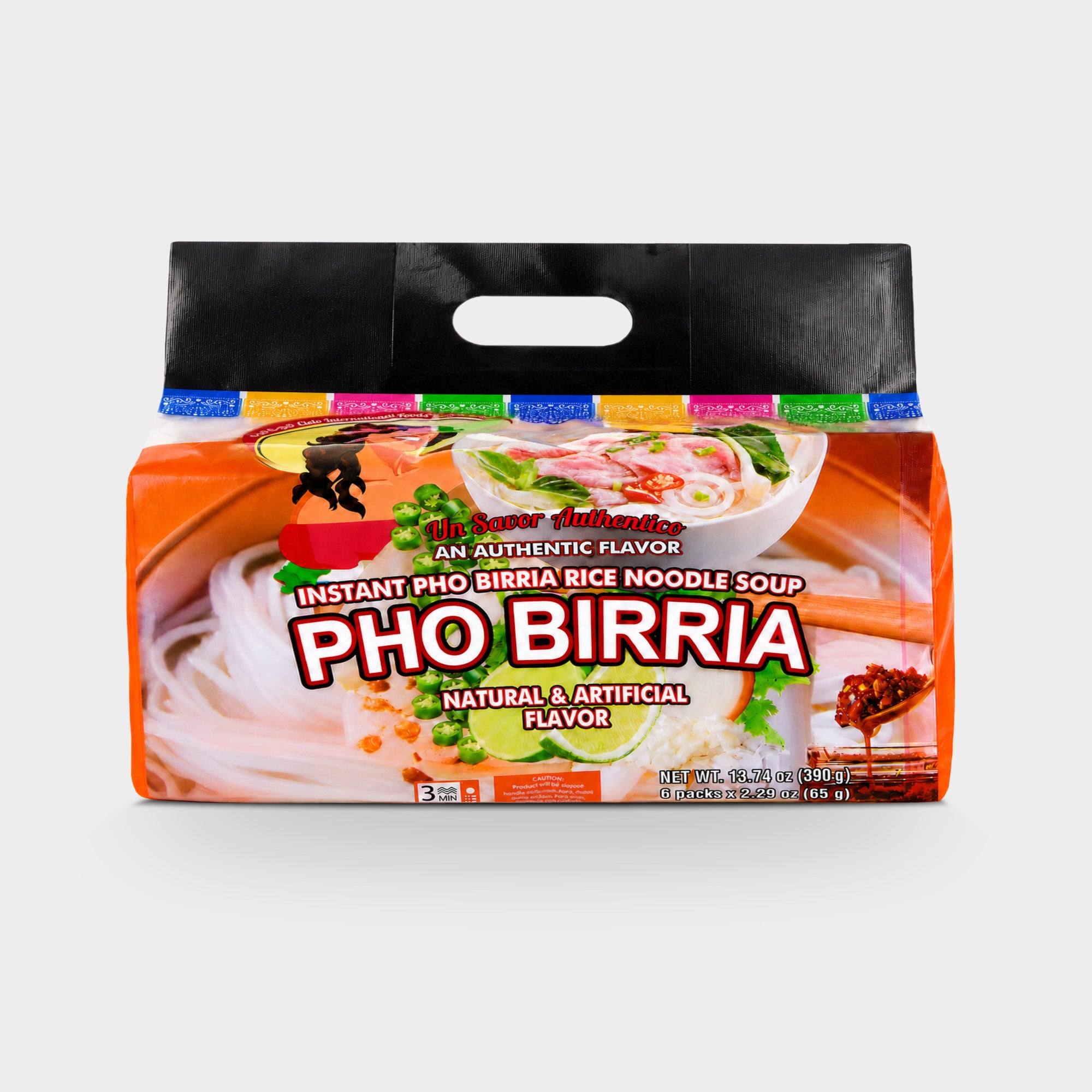 Pho Birria Instant Ramen Noodle Soup (6-Pack Bag)
